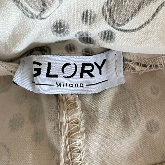 Glory Milano Floral Cropped Pants Made in Italy Size Medium - Picture 3 of 9